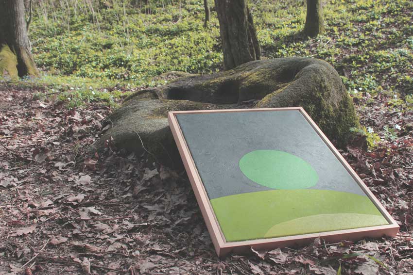 foto gemälde mühlviertler granit in granitlandschaft