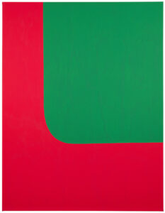 Ölbild in Rot und Grün