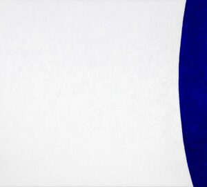 Ölbild Blau weißer Hintergrund